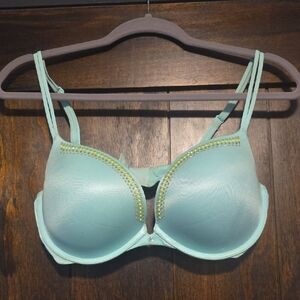 Victoria's Secret Light Green Bra with Rhinestone Detail